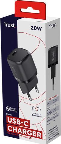 Produktbild Trust Maxo 20w USB-C Charger Black (20 W)