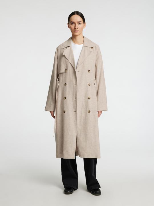 Actual product image Selected Femme Zweireihiger Leinenmix Trenchcoat (40)