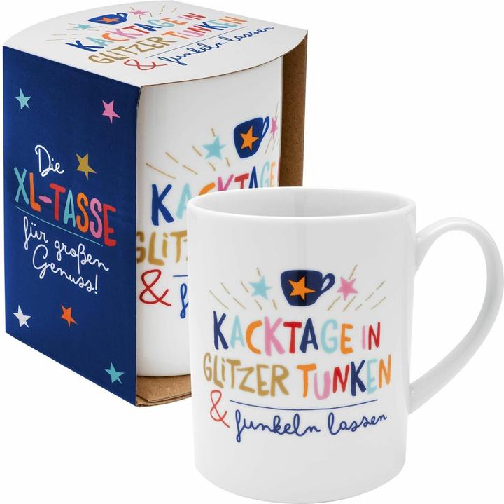 Immagine prodotto Sheepworld Tazza XL "Immergi i giorni di cacca nei glitter e falli brillare". (600 ml)