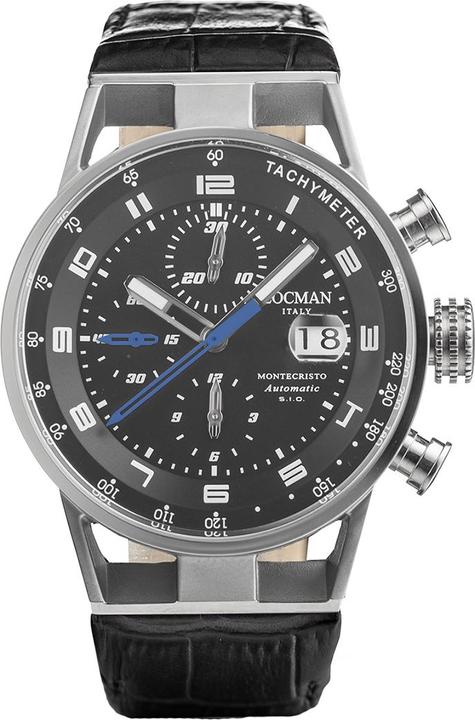 Produktbild Locman Italy Herrenuhr Montecristo Automatik schwarz 44 mm Ref. 051 (Analoguhr, 44 mm)