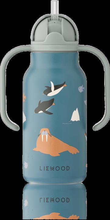 Actual product image Liewood Trinkflasche Kimmie aus Stahl Arctic Sea Ocean View (0.25 l)