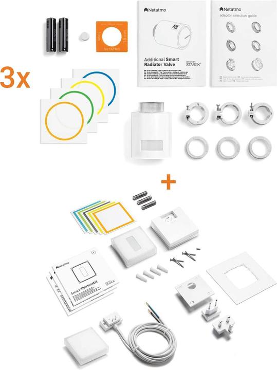 Image du produit Netatmo Thermostat intelligent + 3x Têtes thermostatiques intelligentes