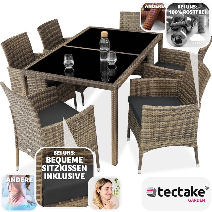 Produktbild tectake Rattan Sitzgruppe Porto