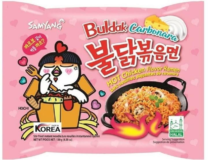Actual product image Samyang Buldak Buldak Hot Chicken Ramen Carbonara (650 g)