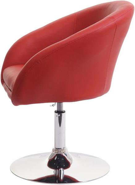 Produktbild Swisshandel24 Esszimmerstuhl, Drehstuhl Loungesessel, höhenverstellbar Kunstleder rot