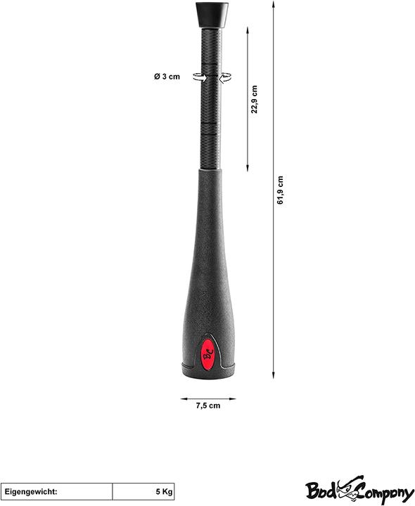 Produktbild Bad Company Rubber Indian Club Bell, 5kg