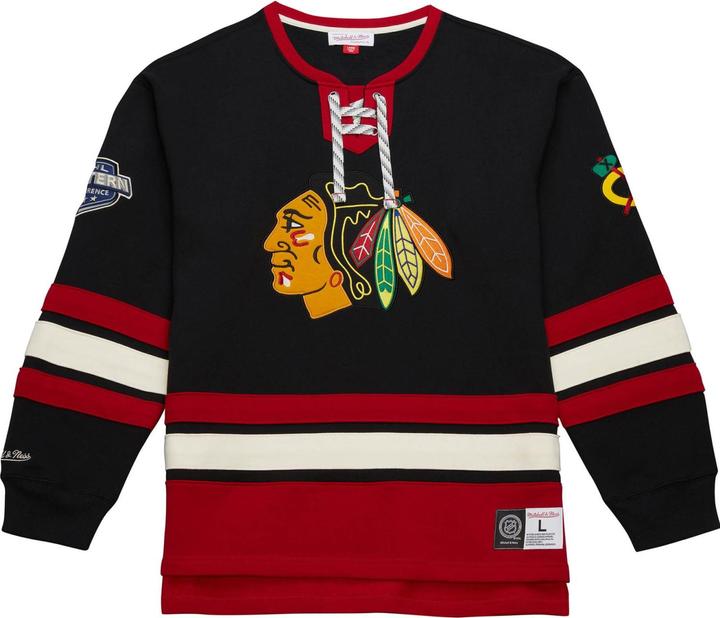 Mitchell & Ness M&N Chicago Blackhawks NHL Lace-Up Heritage Hoody - L (L)