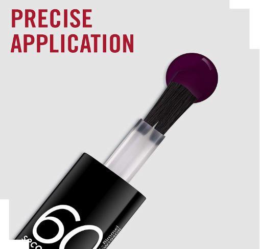 Actual product image Rimmel London 60 Seconds Super Shine (345 Black Cherries, Colour paint)