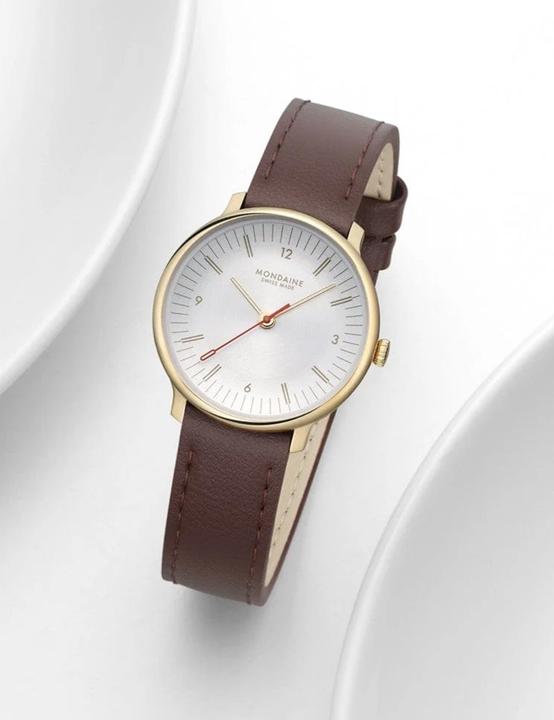Immagine prodotto Mondaine MLE.33110.LGV Damenuhr Doppio 33mm 5ATM (Orologio da polso analogico, Fatto in Svizzera)