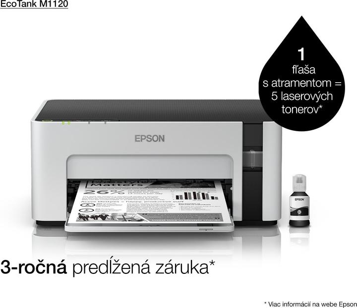 Actual product image Epson ET-M1120 EcoTank (Ink tank, Black and white)