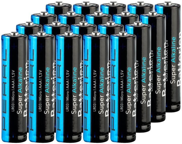 Produktbild Pearl Super-Alkaline-Batterien Typ AAA / Micro, 1,5 Volt, 20 Stück (20 Stk., AAA, 1.25 mAh)