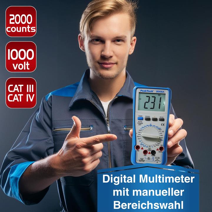 Produktbild Peaktech P 2005 A Digitalmultimeter (CAT III 1000V, CAT IV 600V)