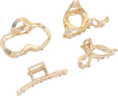 Trisa Pince métallique Fashion or doux 6 cm (4 pcs)