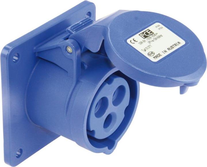 Produktbild PCE 325-6TTf7 Anbaudose gerade 32A 5p 6h IP44/54 Turbo Twist (Flansch 75x75 - Lochabstand 60x60)