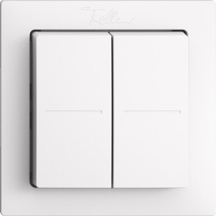 Actual product image Feller EdizioDue wireless push-button 4-gang Friends of Hue device with front panel