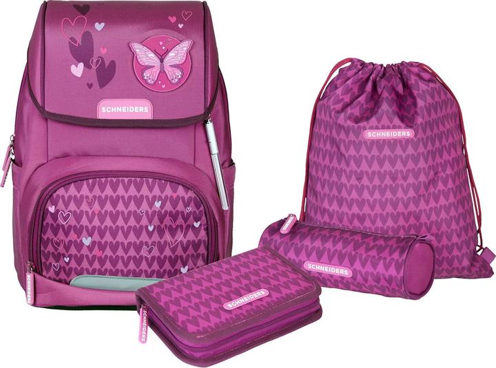 Schneiders Schultaschenset Purple Hearts purple (21 l)
