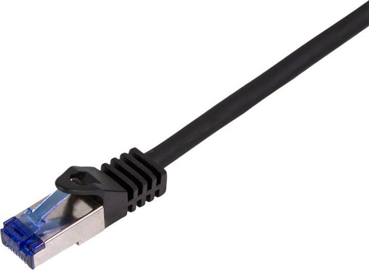 Immagine prodotto LogiLink Cavo patch Ultraflex, Cat.6A, S/FTP, 10 m, nero con cavo grezzo Cat.7, cavo extra flessibile e (S/FTP, CAT6a, 10 m)