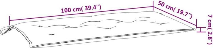 Productafbeelding VidaXL Stoffen kussen tuinbank (100 x 50 x 7 cm)