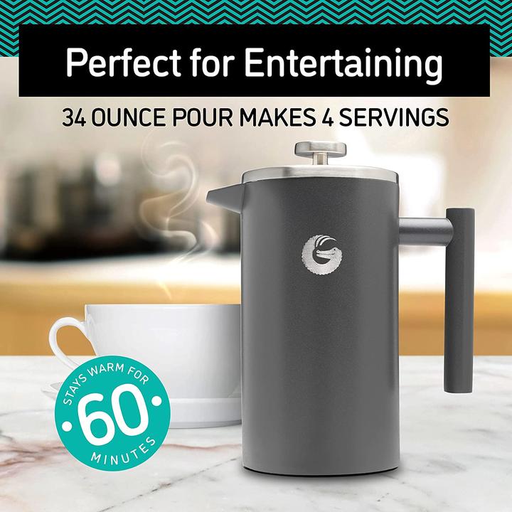 Produktbild Coffee Gator French Press, Grey, 1L
