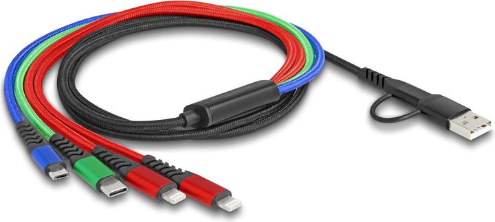 Immagine prodotto Delock Cavo di ricarica USB 10,20 cm (4"") 1 USB Type-A + USB-C™ a 2 x Lightning™ / Micro USB / USB (1.20 m, USB 2.0)