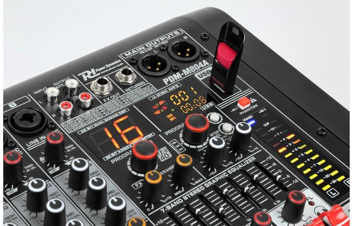 Image du produit Power Dynamics Table de mixage PDM-M804A (Studio et mixeur live)