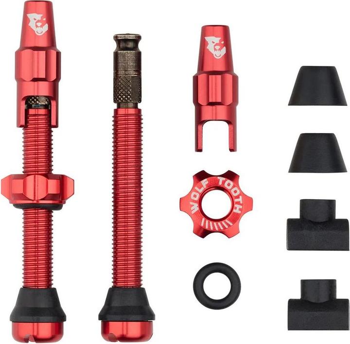 Produktbild Wolf Tooth Tubeless Valve Stem Ventile, Clik Valve, 44mm, 2 Stk., red