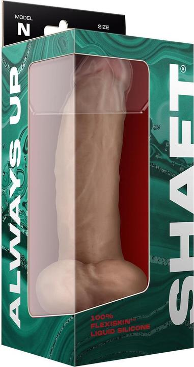 Actual product image Shaft Model N Anatomical Side Curve Flexiskin Double Layered Realistic Extremely Soft Dildo with Bal
