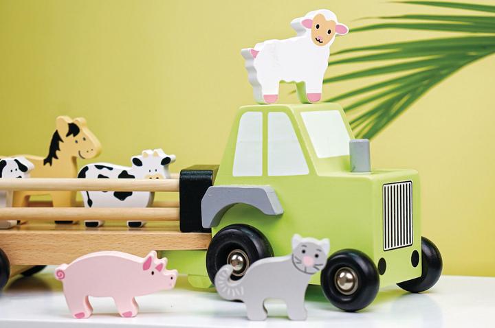Produktbild Jabadabado Landwirtschaftsfahrzeug Traktor mit Tiertransport-Anhänger