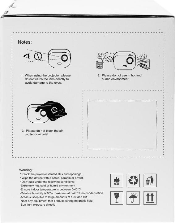 Actual product image FTM Projektor Mini, ANSI-Lumen: 200 lm, Auflösung: 1920 x (Full HD, 200 lm)