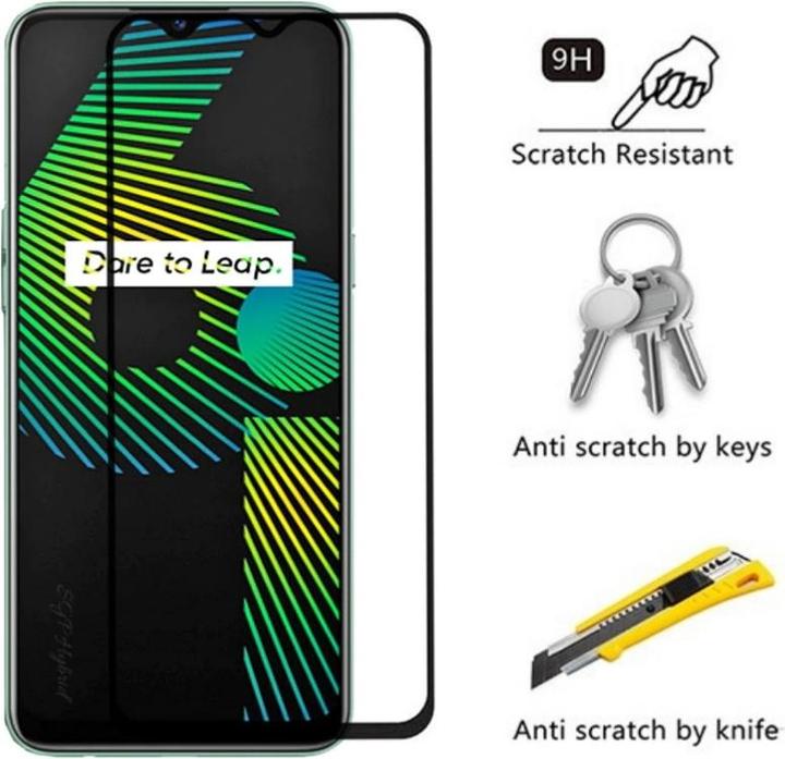 Image du produit Screenguard Realme 6i Full Screen Protection en verre blindé 2.5D 9H (1 pièce(s), Domaine 6i)