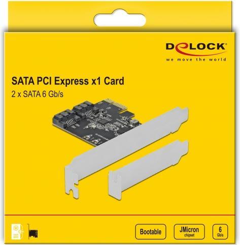 Image du produit Delock Adaptateur de bus hôte 2 ports SATA PCIe