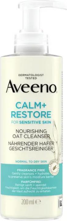 Actual product image Aveeno CALM + RESTORE Gesichtsreiniger mit nährendem Hafer (200g) (Cleansing lotion, 200 ml)