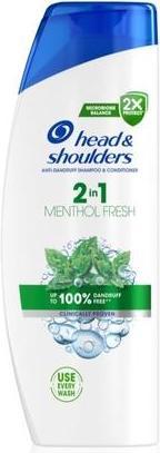 Actual product image Head & Shoulders Menthol Fresh 2in1 Shampoo and Conditioner - 625 ml, Anti-Dandruff (625 ml, Liquid shampoo)