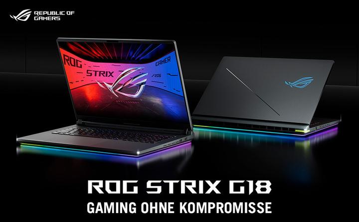 Produktbild ASUS ROG Strix G18 RTX 5060 (18", Intel Core i9-14900HX, 32 GB, 1000 GB, DE)