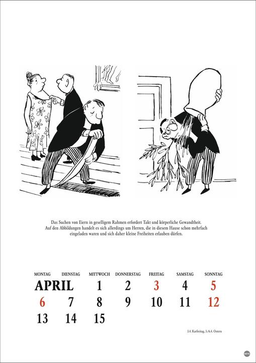 Produktbild Loriot Heile Welt Halbmonatskalender 2026 (Deutsch)