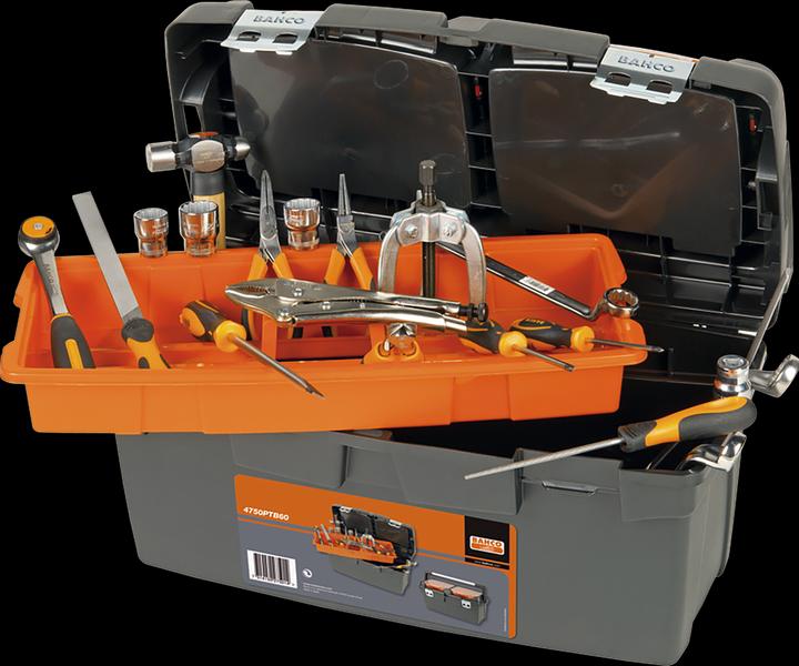Actual product image Bahco Heavy-duty 600 mm plastic toolbox, 37 litres (1 pieces)