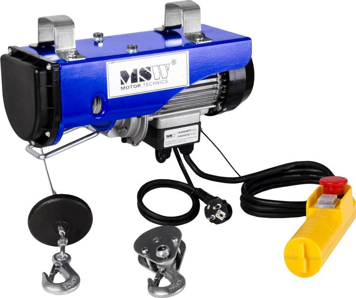 Produktbild MSW Seilwinde Seilzug Seilhebezug Winde Motorwinde 230V 250Kg 540W 12 5M Stahlseil