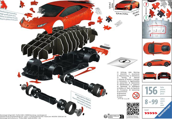 Immagine prodotto Ravensburger Lamborghini Huracán EVO - Arancio (108 pezzi)