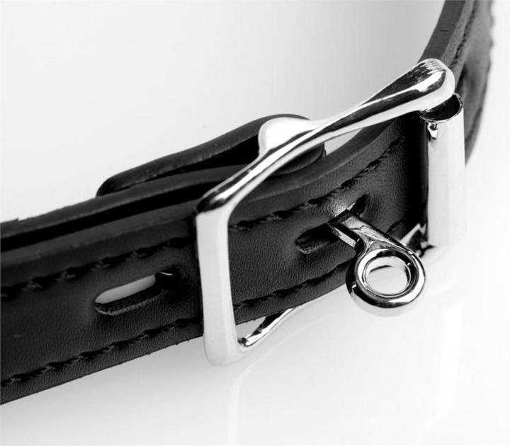 Actual product image XR Brands Metalen Mondspreider Met Kunstleren Band