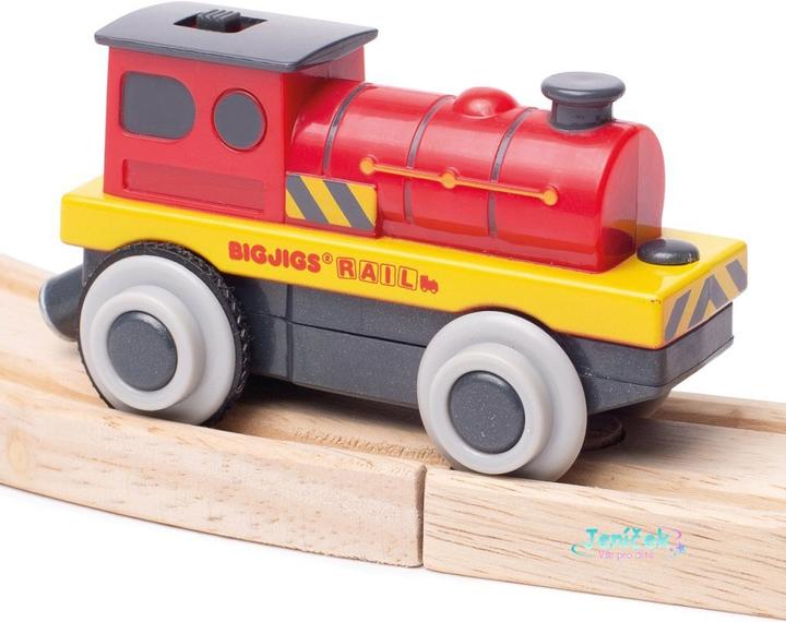 Produktbild Bigjigs Batterie Lok - rot