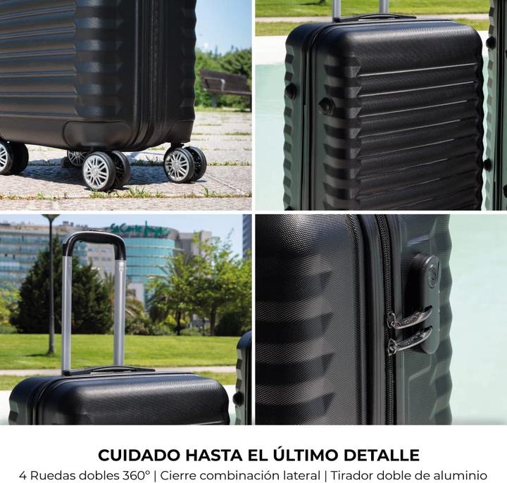 Image du produit Numada Kit de bagages 1. noir 4 pièces (78 l, Bagage à main (jusqu'à 50l), M (50 - 90l), L (90 - 115l))