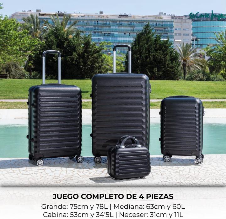 Image du produit Numada Kit de bagages 1. noir 4 pièces (78 l, Bagage à main (jusqu'à 50l), M (50 - 90l), L (90 - 115l))