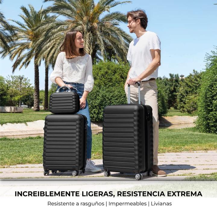 Image du produit Numada Kit de bagages 1. noir 4 pièces (78 l, Bagage à main (jusqu'à 50l), M (50 - 90l), L (90 - 115l))