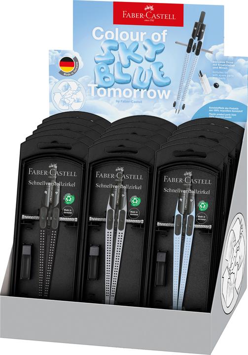 Actual product image Faber-Castell Counter display Grip quick setting compasses