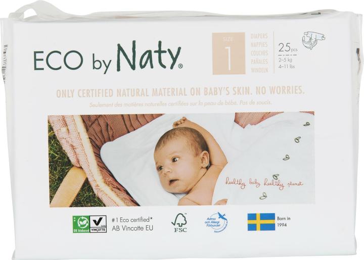 Actual product image Naty Organic diaper (Size 1, Pack, 25 Piece)