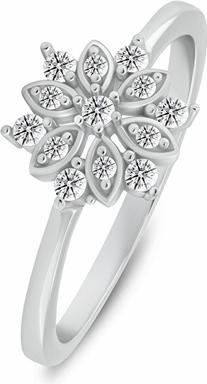 Brilio Silver Charming Silver Ring With Zircons Ri141w (50)