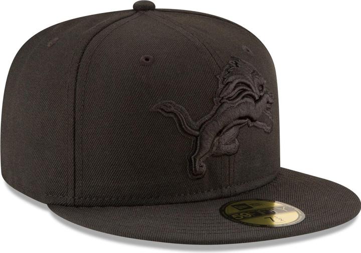 New Era 59Fifty Cap - NFL BLACK Detroit Lions - 7 1/8 (7 1/8)