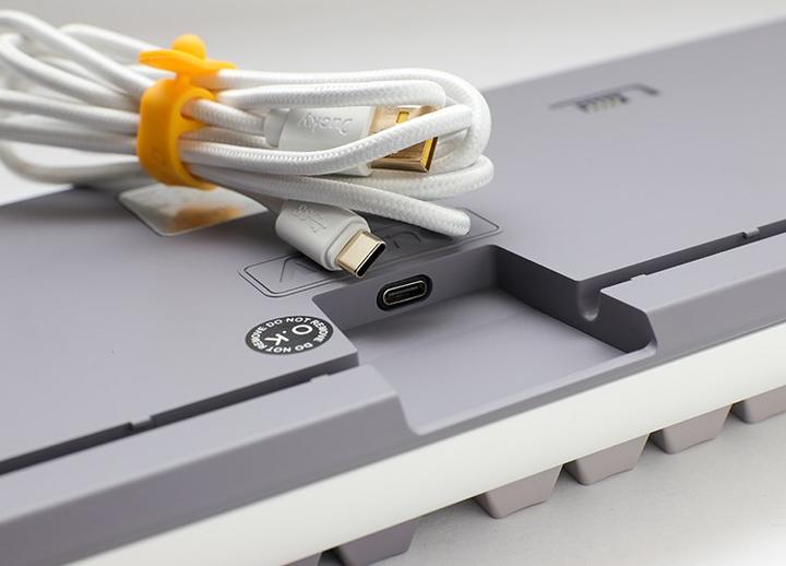 Actual product image Ducky One 3 Mist Grey TKL Gaming Keyboard, RGB LED - MX-Speed-Silver (US) (US, Cable)