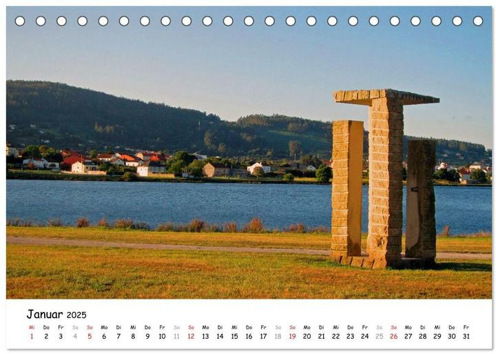 Actual product image Jakobsweg - Camino Ingles (Tischkalender 2025 DIN A5 quer), Monatskalender (A5, German)