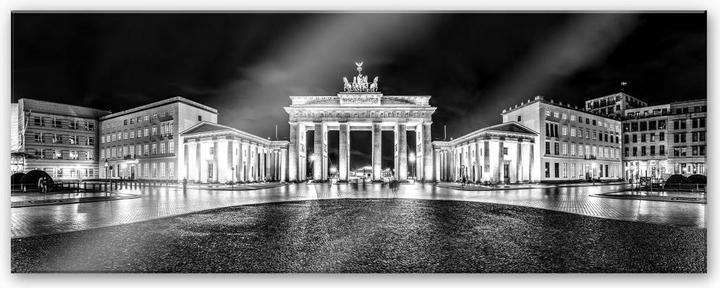 Produktbild Trenddeko Brandenburger Tor - schwarz/weiss - Panorama (40 x 100 cm)